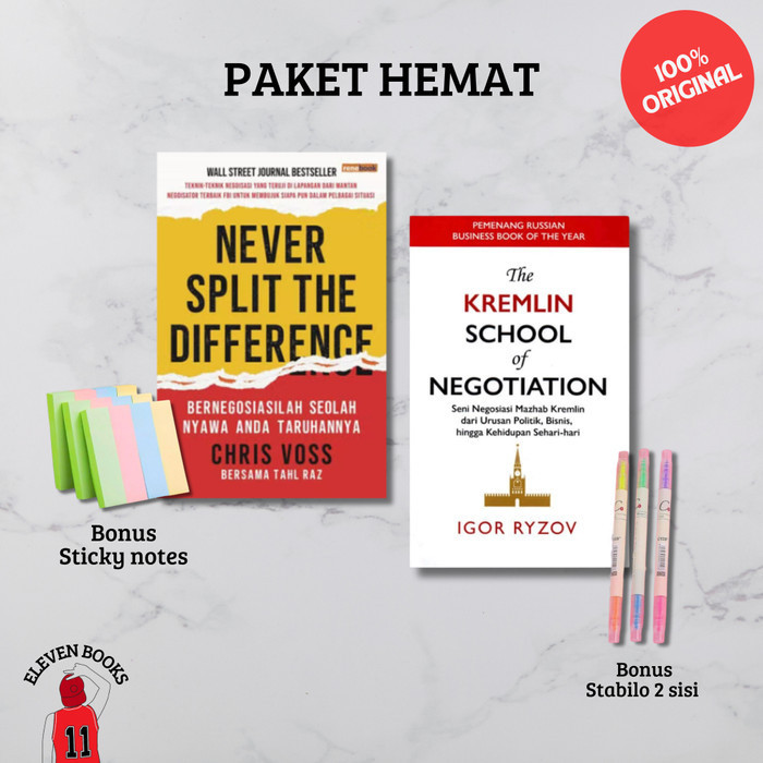 

Paket Hemat Buku Never Split the Difference dan The Kremlin School of Negotiation
