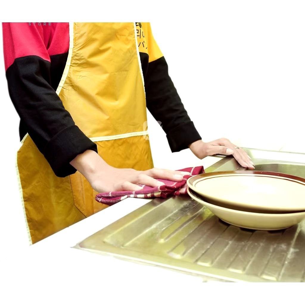 celemek waterproof anti air/celemek dewasa/celemek motif polos/apron masak