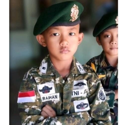 Kostum anak Doreng Kostrad Baju profesi AD Kostrad anak Fashion - Loreng Kostrad asli, S