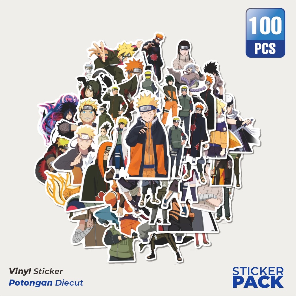 

Stiker Vinyl Stiker Anime Naruto Stiker Waterproof Aesthetic- Untuk Laptop, Motor, dan Helm - Paper Stationery Pack