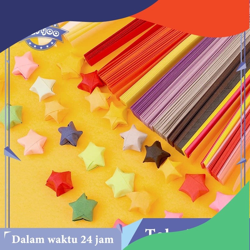 

COD Isi 540 Kertas Origami Bintang Warna Origami Star Paper Motif Bintang SALE