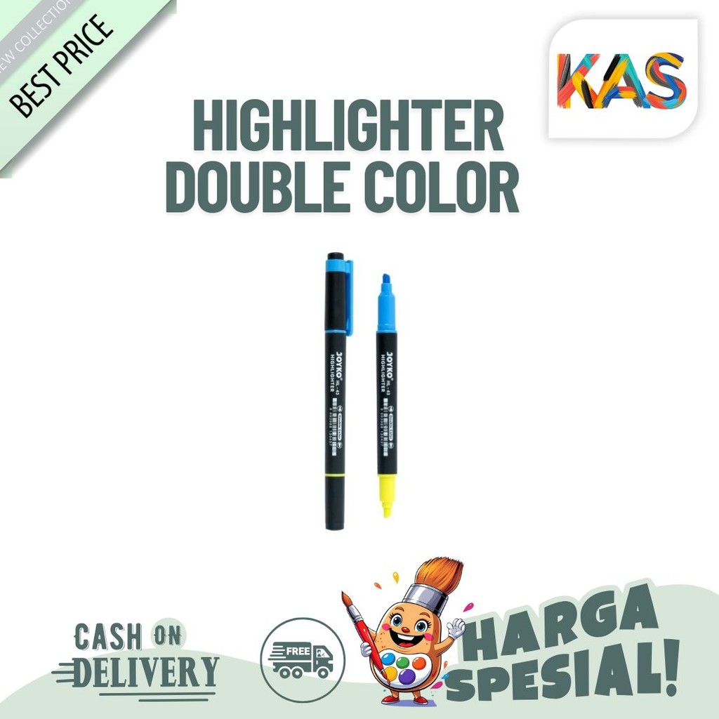 

Highlighter Double Color Tip Joyko Penanda Dual Tip Warna Textliner 2 Warna - Satuan
