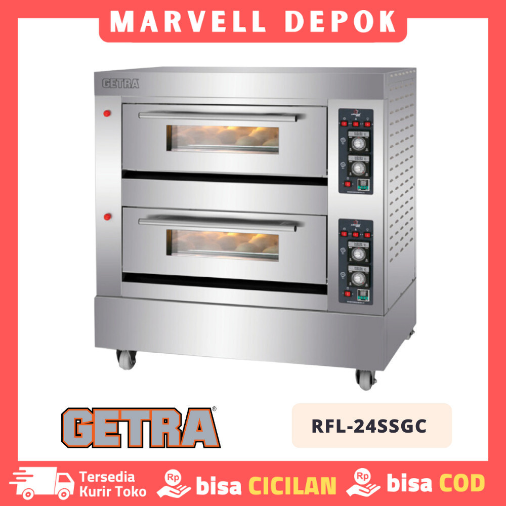 OVEN GETRA 2 DECK 4 TRAY RFL-24SSGC PEMANGGANG ROTI KUE GARANSI RESMI