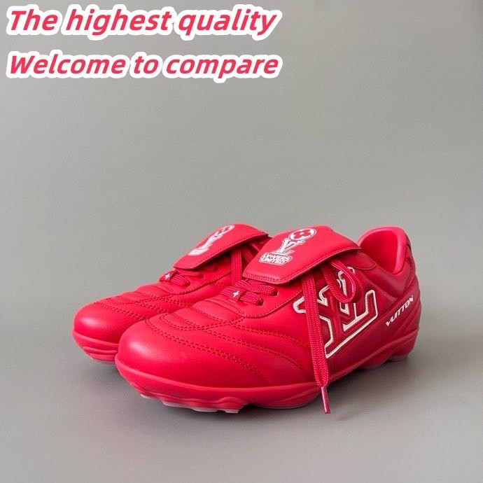 LV Footprint Soccer Football Boots Unisex Red 6500876
