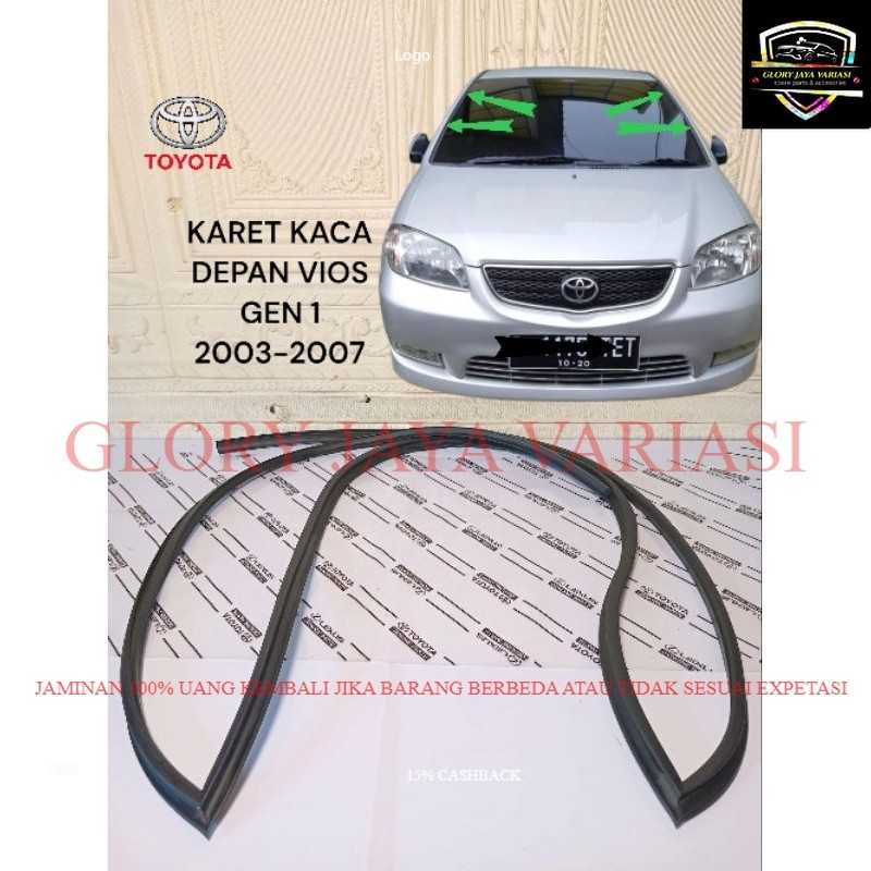 KARET KACA DEPAN KARET KACA BESAR TOYOTA VIOS GEN 1 VIOS LIMO 2003-2007 ORIGINAL