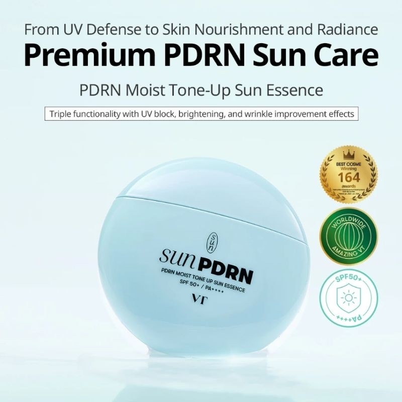 VT Cosmetics PDRN Moist Tone Up Sun Essence Sunscreen | VT Cosmetics Tone Up Sun