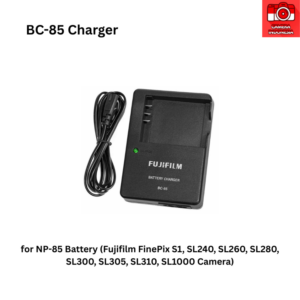 Charger BC-85 Baterai NP-85 Kamera Fuji Fujifilm FinePix S1, SL240, SL260, SL280, SL300, SL305, SL31