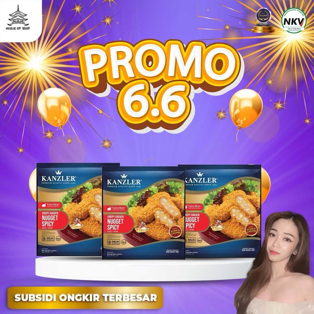 

[Puncak Birthday Sale] Bunddle Isi 3 naget kanzler spicy 450gr 3 pack