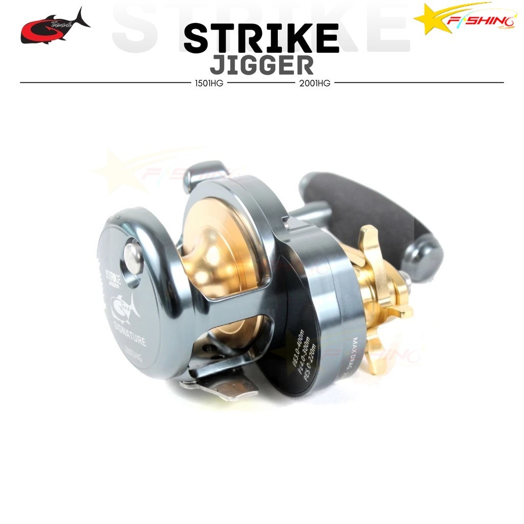 Starsfishing Reel Pancing Overhead GTECH Strike Jigger SW 1501HG 2001HG / G Tech OH Salt Water Left 
