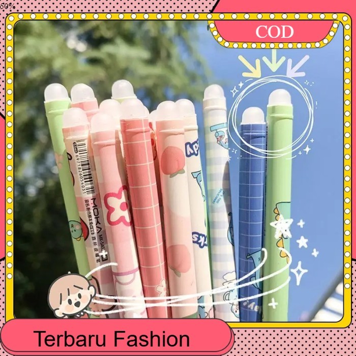 

Pulpen Magic bisa di hapus pen magic Motif Karakter Lucu Bolpoin Gel Erasable Eraser Erase alat tulis menulis