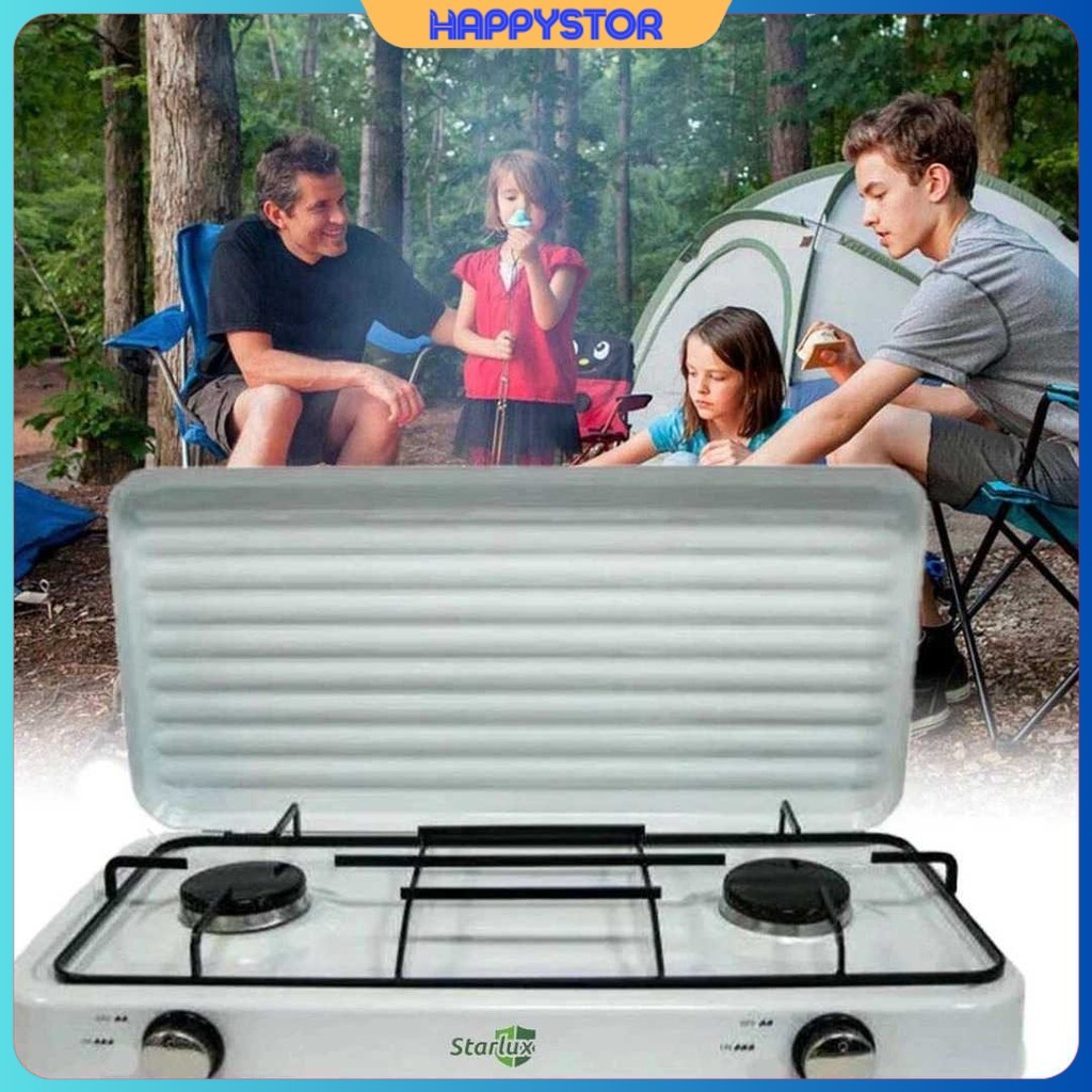 Kompor Gas Portable 2 Tungku Table Top Camping Stove - STARLUX SGS-6002