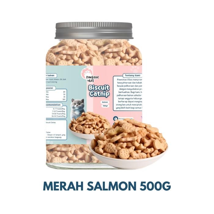 

Biskuit Kucing Magic Catnip - Snack Kucing magic Catnip - Cemilan Kuci - Salmon 500g