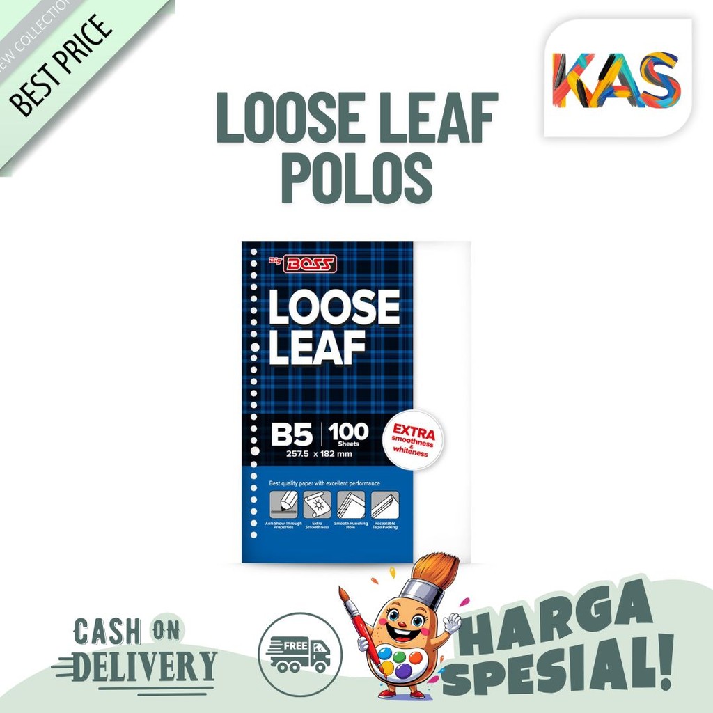 

Loose Leaf Polos Big Boss B5 100 Refill Kertas Binder Plain