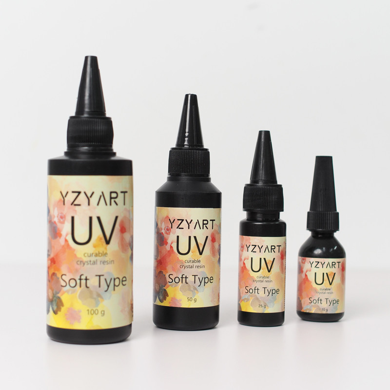 

UV Resin Soft Type 100g Elastic&Bendable Crystal Clear Ultraviolet Epoxy Resin UV Resin Kit for Crafts Jewelry Making Decoration