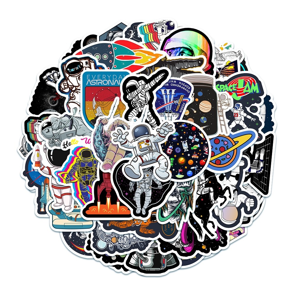 

Sticker planet luar angkasa astronot lucu stiker untuk Buku Tempel/Buku Harian/HP/Dekorasi Laptop/Sticker Helm Tahan Air Vinil/Stiker Tablet Ponsel stiker tahan air