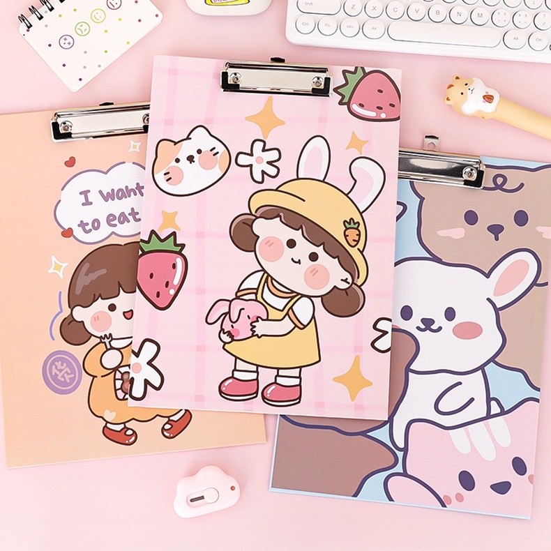

BARU Papan Ujian / Papan Kerani / Clipboard Uk. A4 ~ Papan Ujian pastel / Papan Ujian gambar lucu