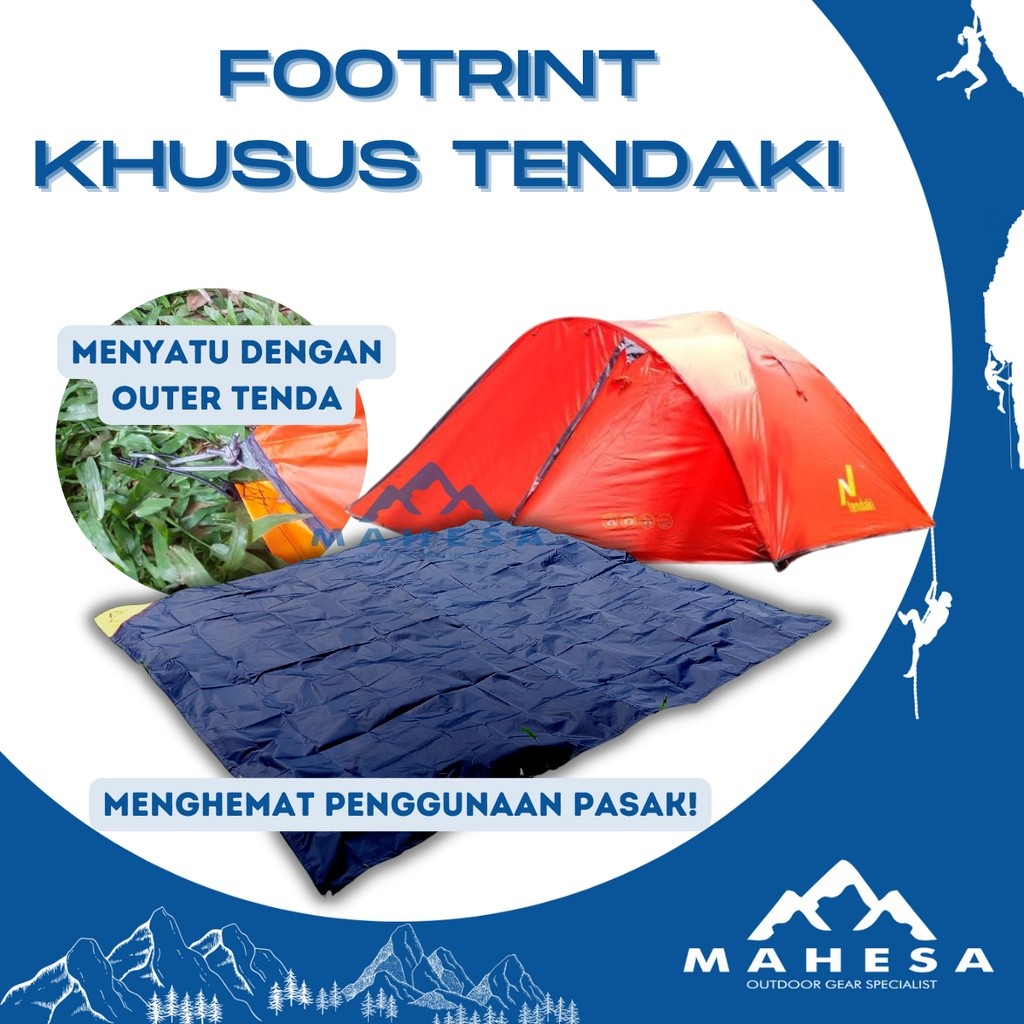 Footprint Untuk Alas Tikar Tenda Tendaki Borneo4 orang Dome Lipat Camping Hiking Ultralight Outdoor