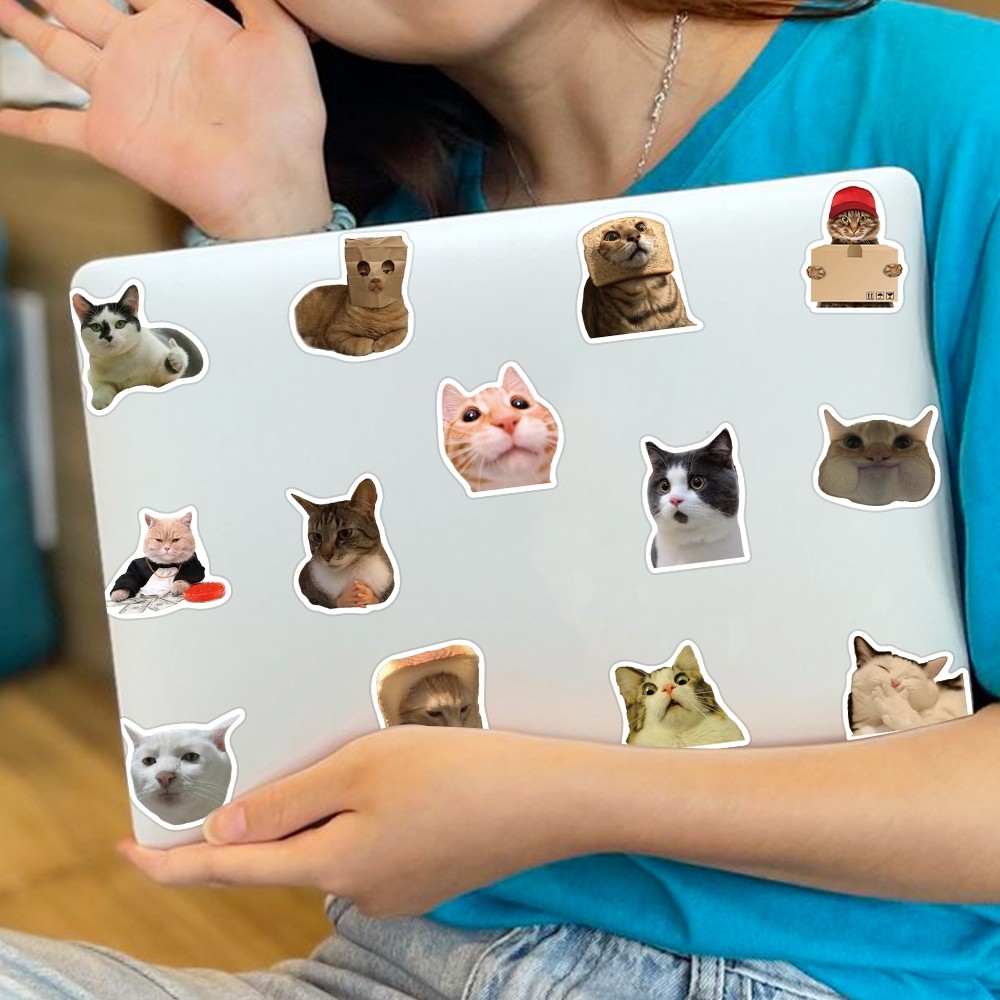 

Stiker Gaya Kucing Lucu Stiker untuk Buku Tempel/Buku Harian/Dekorasi Laptop/Sticker Helm Tahan Air Vinil/Stiker Tablet Ponsel Stiker Tahan Air