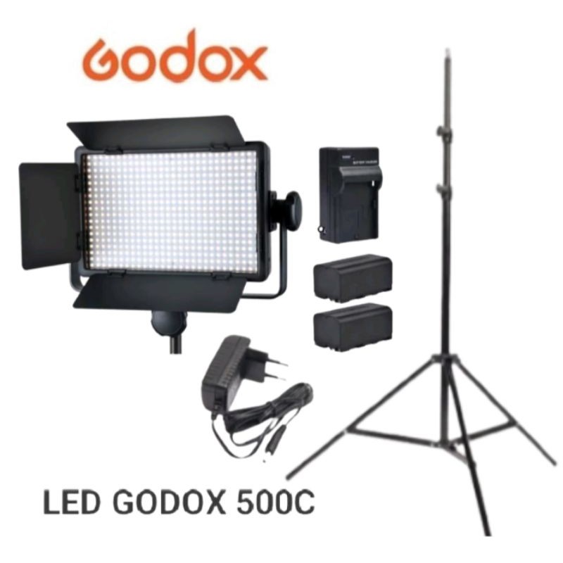 LAMPU LED GODOX 500C,500 C PAKET VIDEO LIGHTING STUDIO FOTOCO