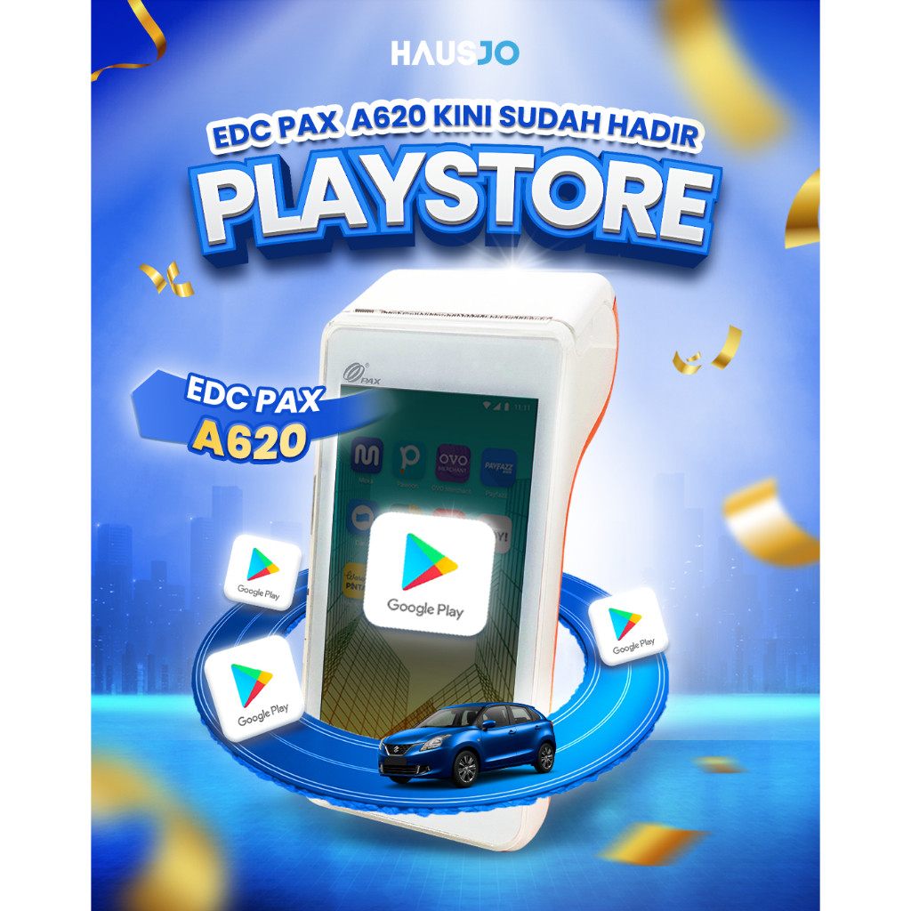 

Android POS PAX A620 Hausjo Layar Sentuh QRIS
