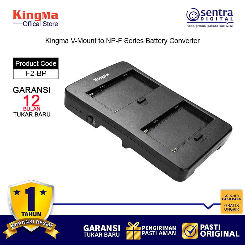 Kingma F2-BP V-Mount Battery Converter Plate V Mount to NP-F Series Adapter for Video Camera LED Lig