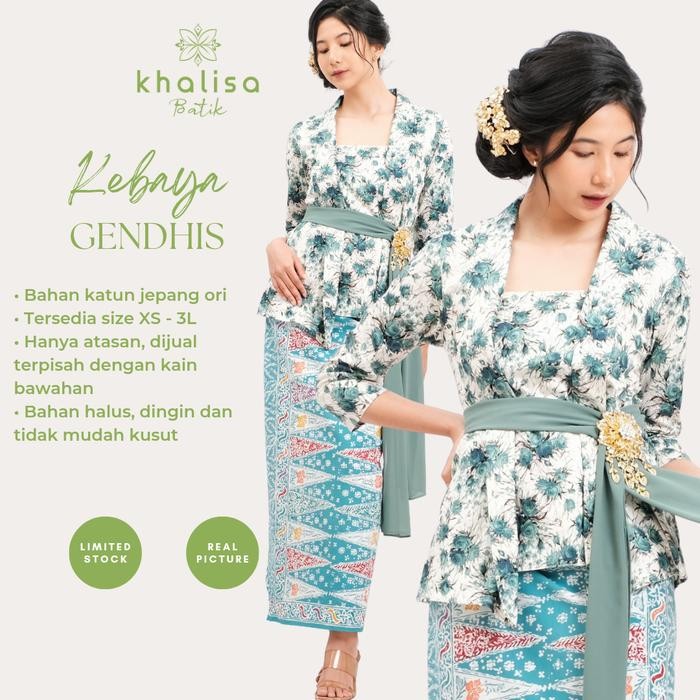 

Kebaya Kutubaru Modern Katun Jepang Ori by Khalisa Batik - ToscaFlower - S
