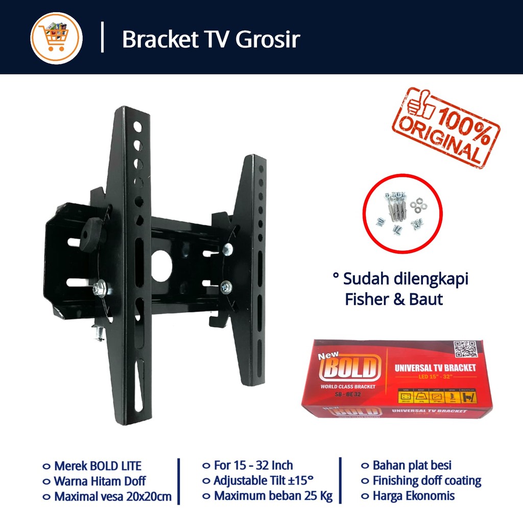 Bracket TV 15 - 32 Inch Breket TV LED 15 24 29 32 inch