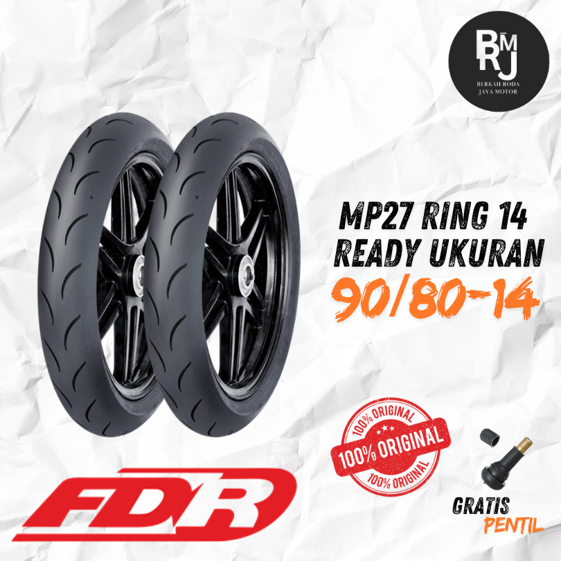 SEPASANG / SATUAN BAN MOTOR MATIC FDR MP27 Ring 14 90/80 SOFTCOMPOUND MATIC VARIO BEAT MIO