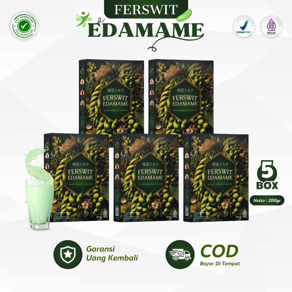 

Ferswit Susu Edamame Jepang Original Paket 5 Box - Atasi Nyeri Sendi, Kolestrol & Asam urat Ready Stock