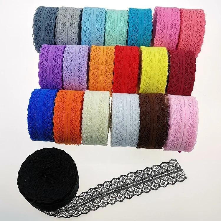 

3cm Lace Ribbon DIY Crafts Sewing Fabric White Black Blue Pink Purple Red Lace Trimming Christmas Wedding Gift Wrapping Lace