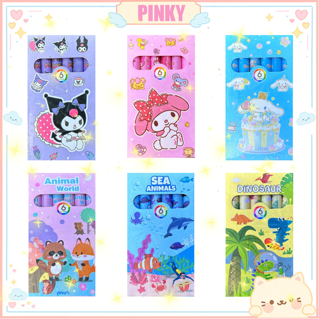 

KRAYON ISI 12 / 8 / 6 WARNA MOTIF PANDA CUTE, CAPYBARA, SANRIO DLL AMAN UNTUK ANAK TIDAK BERBAU