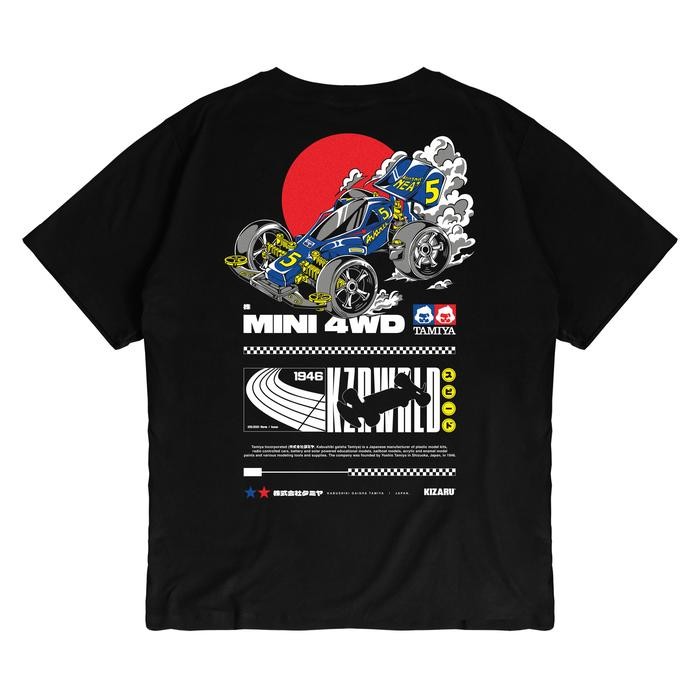 KIZARU Kaos Anime Bakusō Kyōdai Let's & Go MINI 4WD