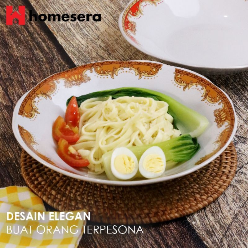 PIRING MAKAN KERAMIK LILIA DIAMETER 20 CM (6 biji) | PIRING MAKAN KERAMIK LILIA MAHKOTA 8 INCH | PIR