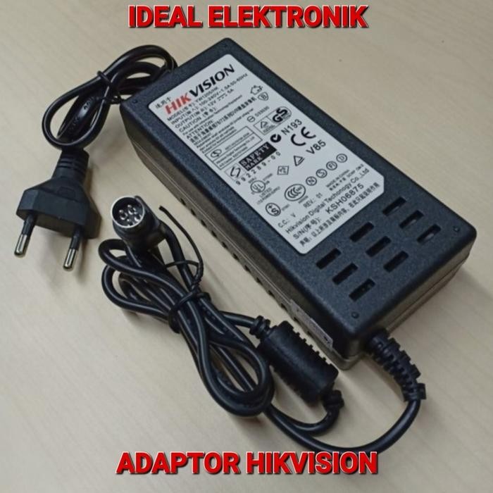 Adaptor hikvision 12V 5A 4 pin DVR Adaptor NVR CCTV Adaptor HIKVISION