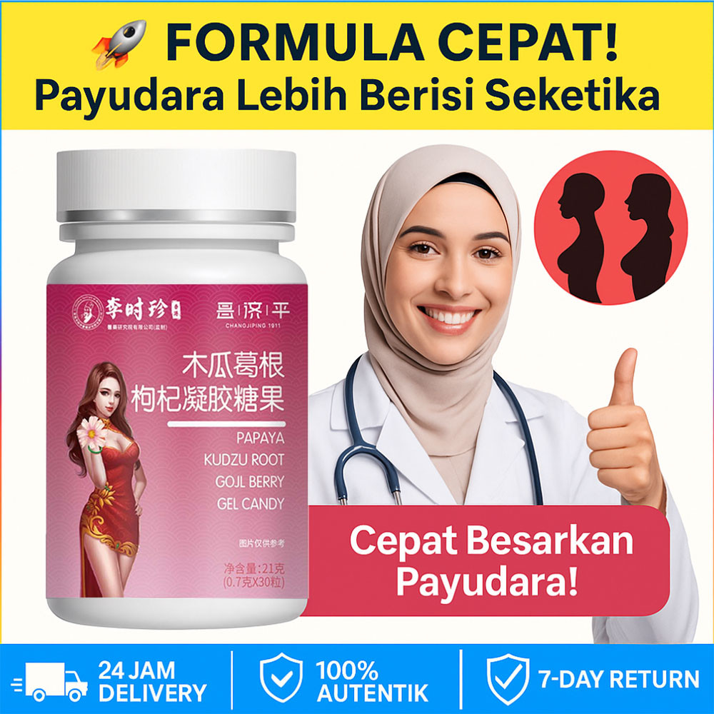 ⚡COD⚡ Diskon TerbatasSoftgel Pembesar Payudara Cepat – Ekstrak Pepaya, Pueraria Mirifica &Goji Berry