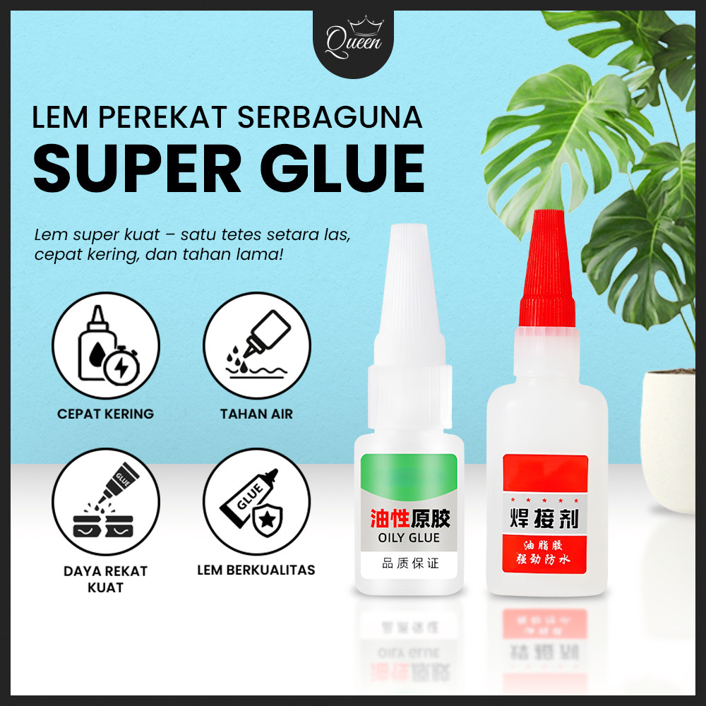 

QG Lem setan super glue lem serbaguna cairan perekat kuat