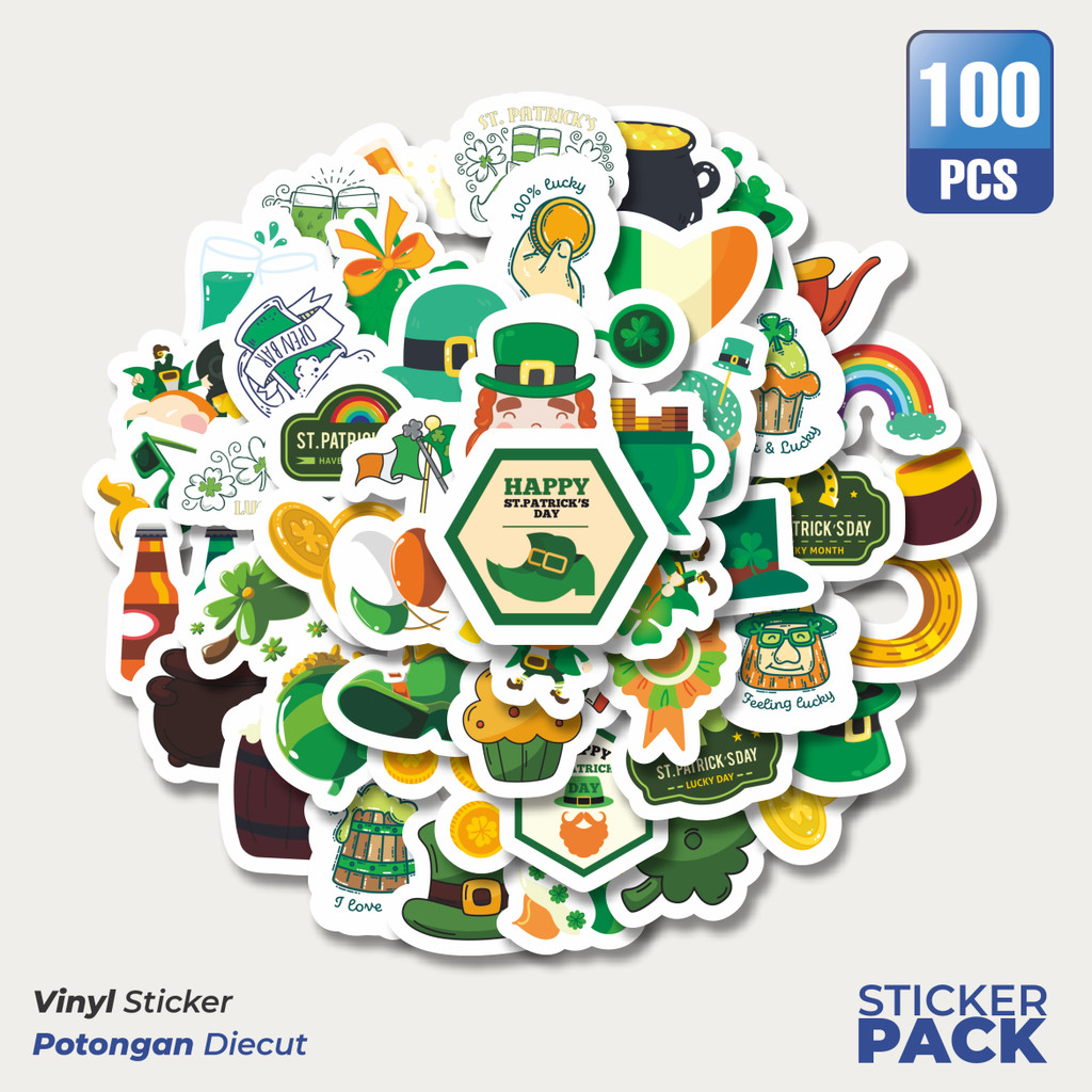 

Stiker Vinyl Stiker St.Patrick 's Day [Hari Santo Patric] Waterproof Aesthetic- Untuk Laptop, Motor, dan Helm - Paper Stationery Pack