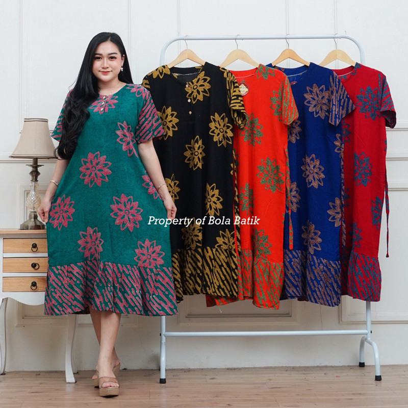 Terbaru!! Daster Batik Cap Motif Aisha LD 120 Fashion laris