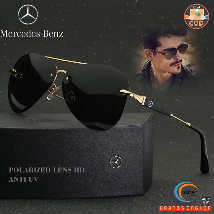 Kacamata Sunglasses Pilot Pria Wanita Polarized Anti UV MB743 Model Bulat Keren