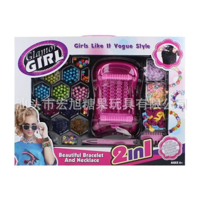 Mainan DIY Mesin Rajut Anak Mesin Tenun Kalung Gelang Ikat Rambut - Mesin Rajut 821