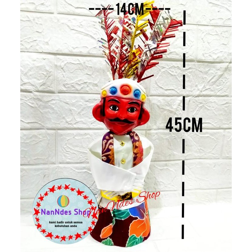 Ondel Ondel Boneka Khas Tradisional  Betawi BESAR Abang Mpok - Cowok