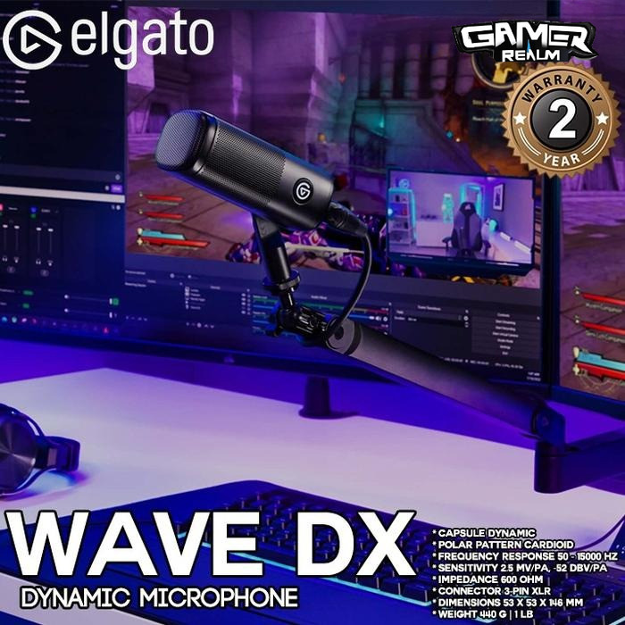 elgato WAVE DX Dynamic XLR Gaming / Streaming / Podcast Microphone