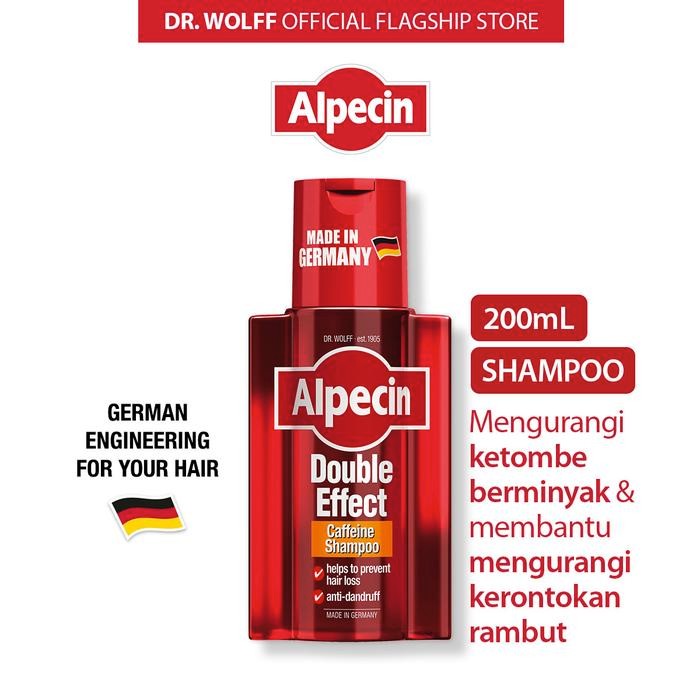 Alpecin Kafein Shampo / Tonik - Rambut Rontok pada Pria - Double Effect