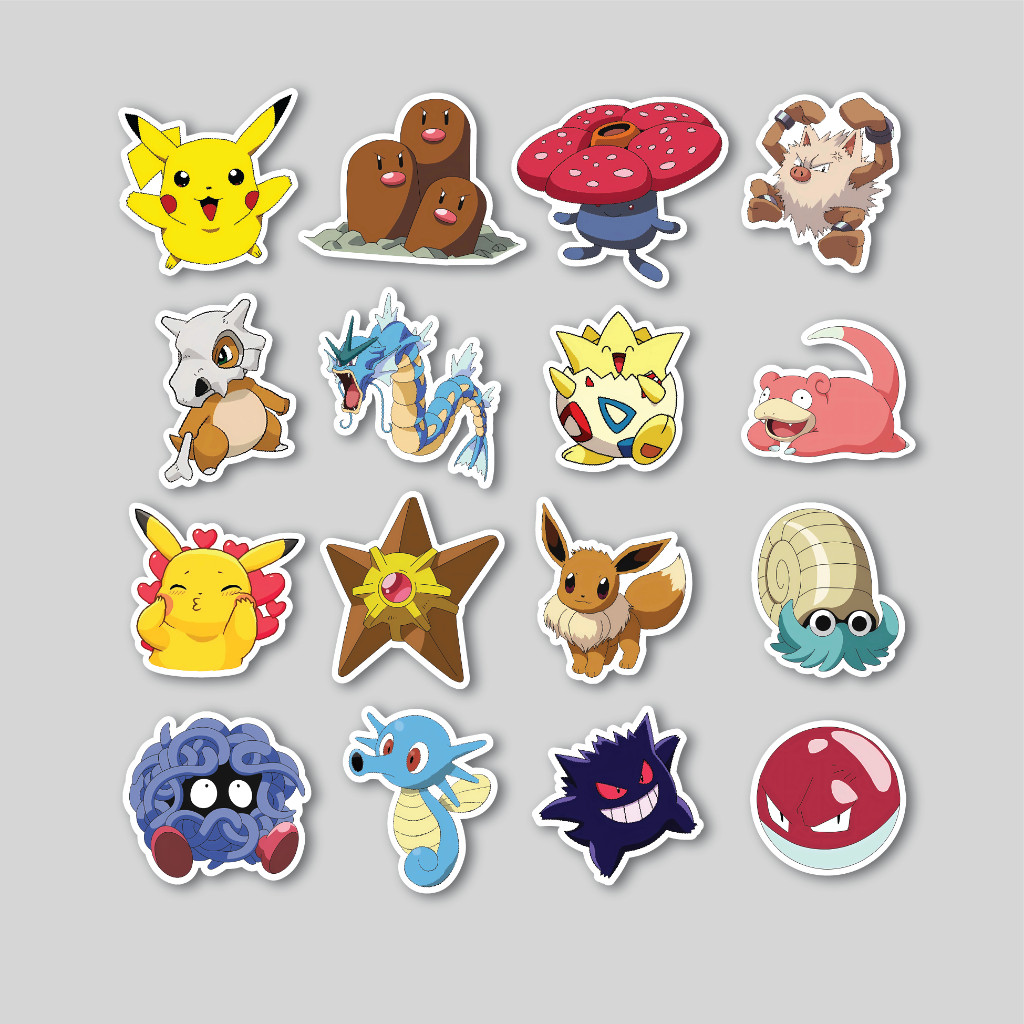 

STICKER PACK POKEMON 2 | STICKER TUMBLER | STIKER LAPTOP KOPER HELM