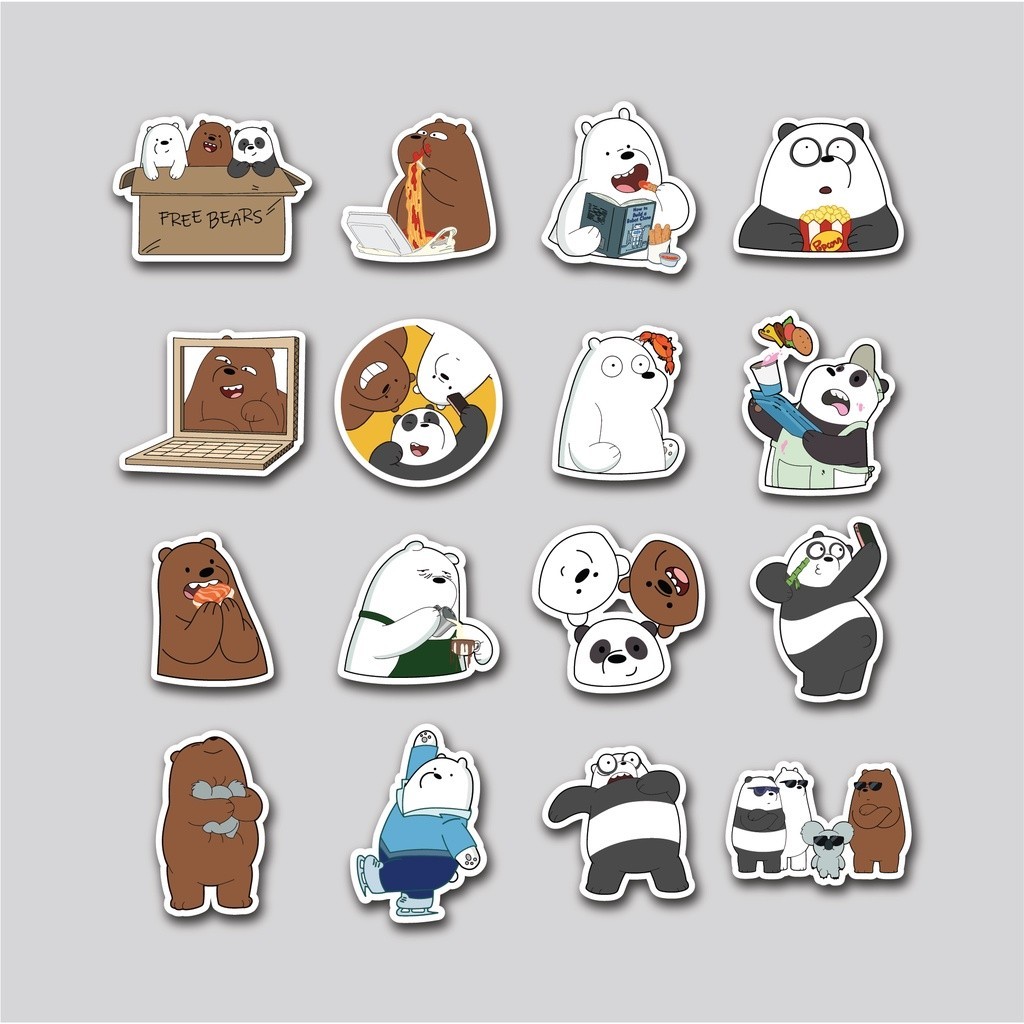 

Sticker Pack We Bare Bear 2 | Sticker Tumbler | Stiker Laptop Koper Helm