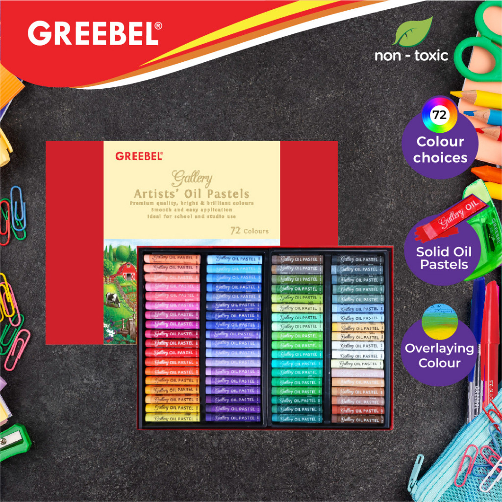 

Greebel Krayon Artist | Crayon Artist Oil Pastel 72 Colours Cerah dan Tidak Berdebu