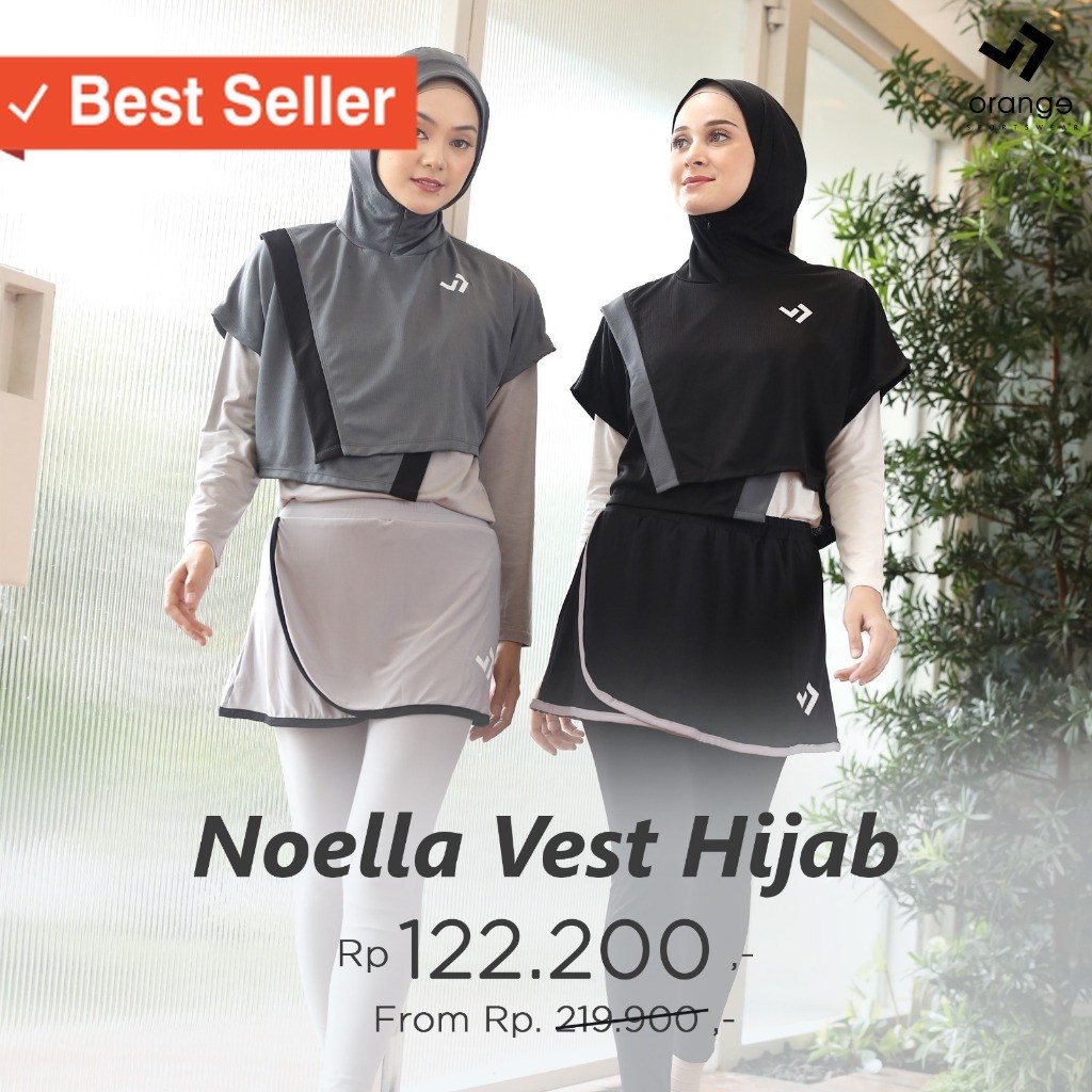 Baju Sport Wanita Muslimah / Vest Rompi Olahraga Wanita Tenis Badminton Sepeda Zumba Noella Sporty H