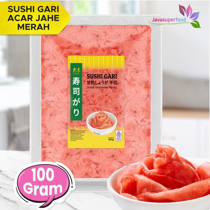 

DAIKICHI Sushi Gari Merah / Acar Jahe Merah / Red Ginger Pickle - HALAL - 100 Gr