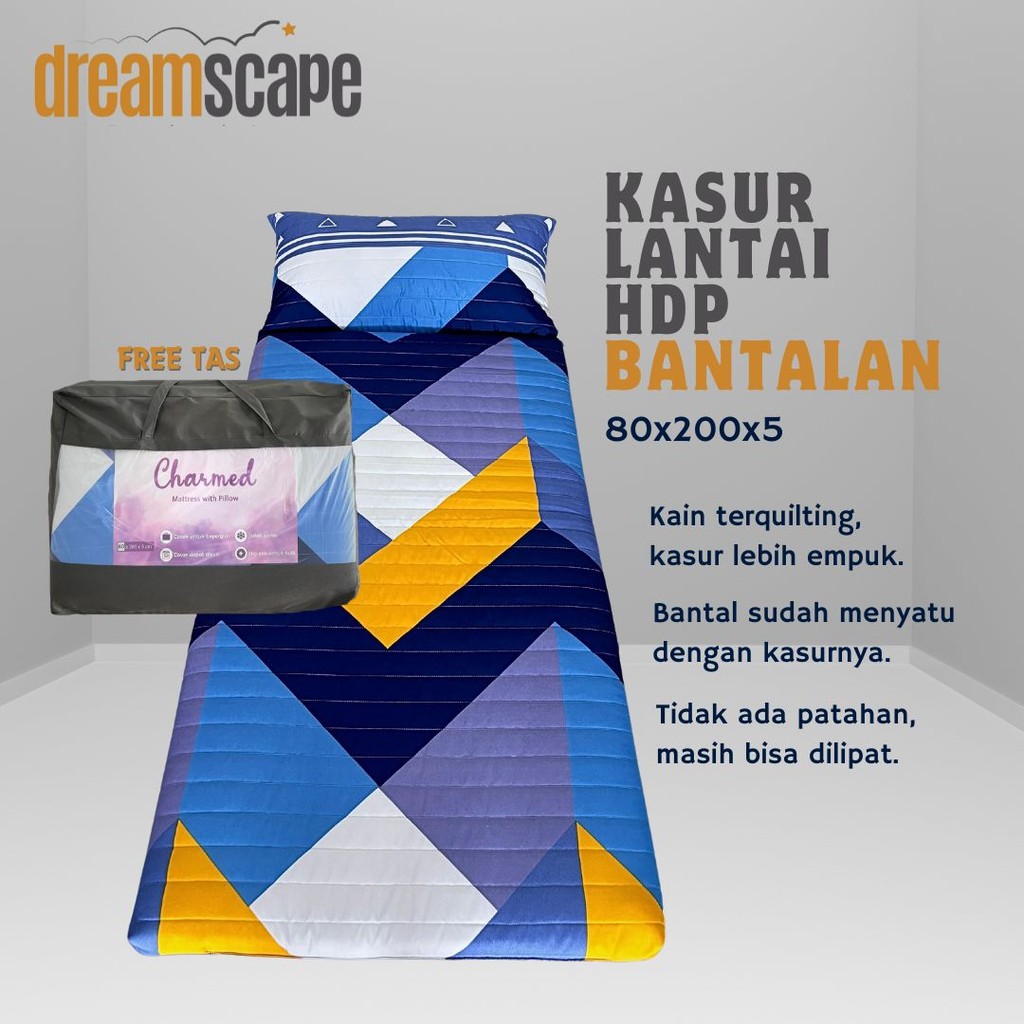 Kasur Lipat Kecil untuk 1 Orang - Kasur Lipat Tebal - Kasur Lipat Lantai 80x200x5 (HDP bukan Busa)