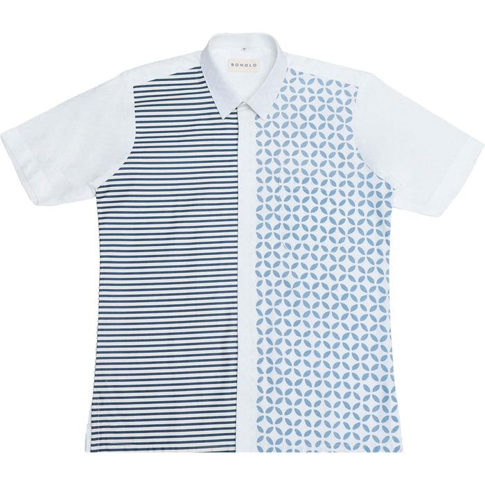 Bonolo Kemeja Tenun Lengan Pendek - Garse - L